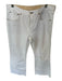 Rag & Bone Size 29 White Cotton Blend Button Fly Flare Cropped Distressed Jeans White / 29
