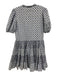 English Factory Size M Blue, White & Yellow Cotton Short Balloon Sleeve Dress Blue, White & Yellow / M