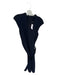 Badgley Mischka Size 10 Navy Cap Sleeve Scoop Neck Belted Back Zip Dress Navy / 10