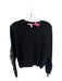 Autumn Cashmere Size L Black Cashmere Knit Fringe Long Sleeve Sweater Black / L