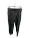 Spanx Size L Black Vegan Leather Elastic Waist Jogger Pants Black / L