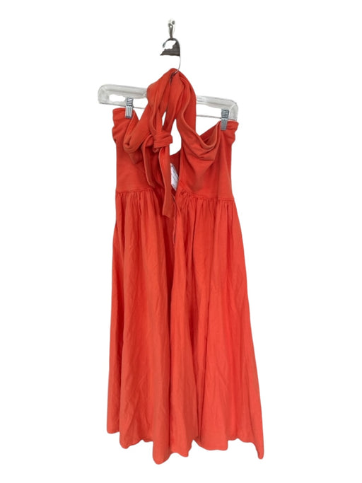 FP Beach Size L Orange Cotton Halter Neck Maxi Dress Orange / L