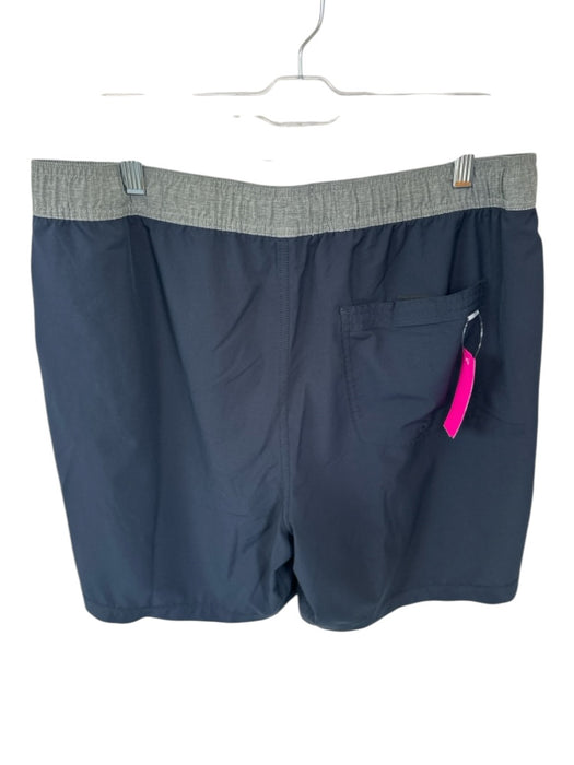 Vuori Size XL Navy & Gray Recycled Polyester Solid Athletic Men's Shorts Navy & Gray / XL