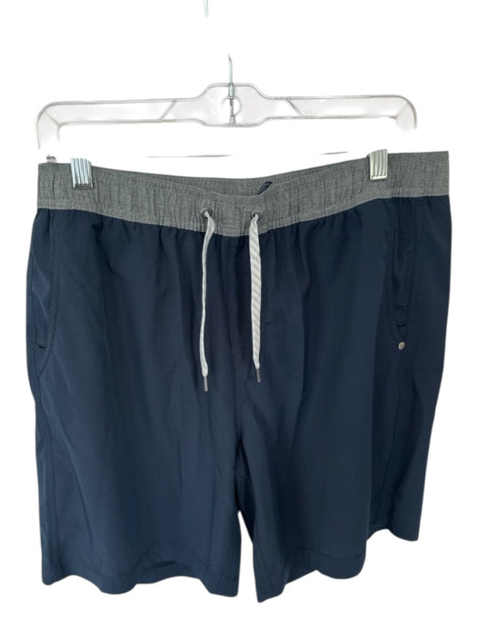 Vuori Size XL Navy & Gray Recycled Polyester Solid Athletic Men's Shorts Navy & Gray / XL