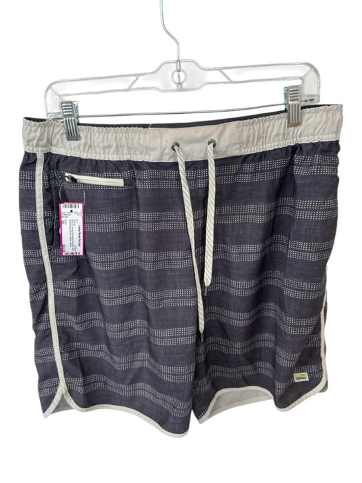 Vuori Size XL Gray & Taupe Recycled Polyester Dots Athletic Men's Shorts Gray & Taupe / XL