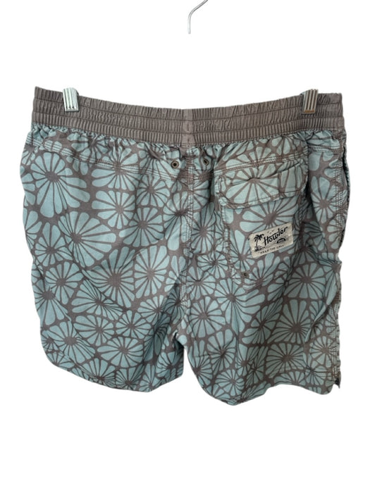 Howler Bros. Size 34 Green & Gray Cotton Blend Flowers Athletic Men's Shorts Green & Gray / 34