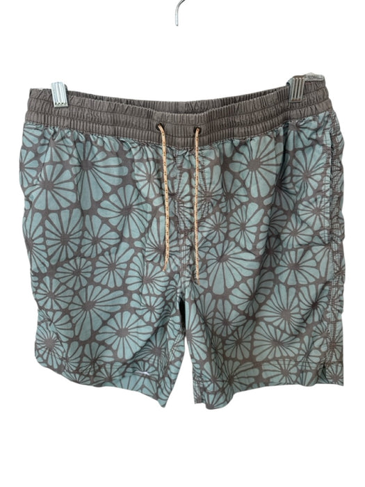 Howler Bros. Size 34 Green & Gray Cotton Blend Flowers Athletic Men's Shorts Green & Gray / 34