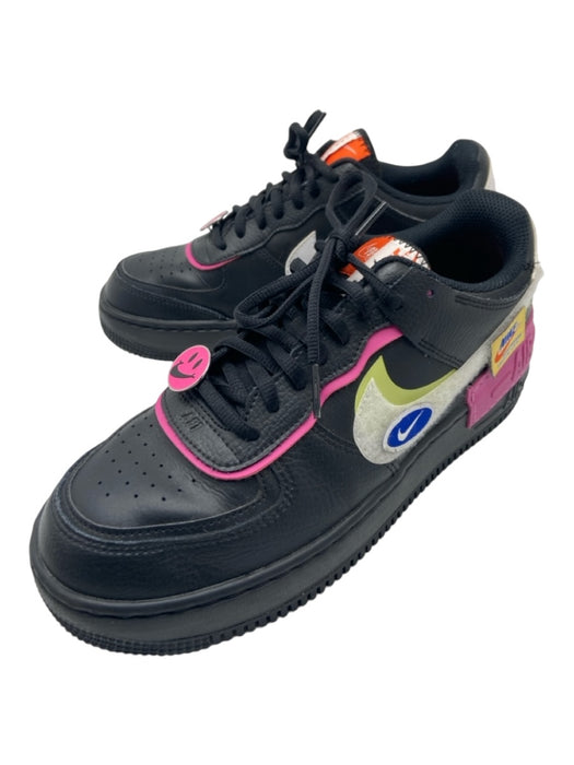 Nike Shoe Size 9 Black, Pink & Green Leather Lace Up Low Top Sneakers Black, Pink & Green / 9