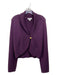 St John Sport Size M Purple Wool 1 Button Ribbed Trim Long Sleeve Cardigan Purple / M