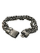 JG Silver Silver & Gold 18K Wheat Chain Link Band X Bracelet Silver