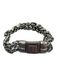 JG Silver Silver & Gold 18K Wheat Chain Link Band X Bracelet Silver
