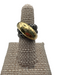 John Hardy Silver 925 18K Gold Hammered Two Tone Overlap Ring Silver