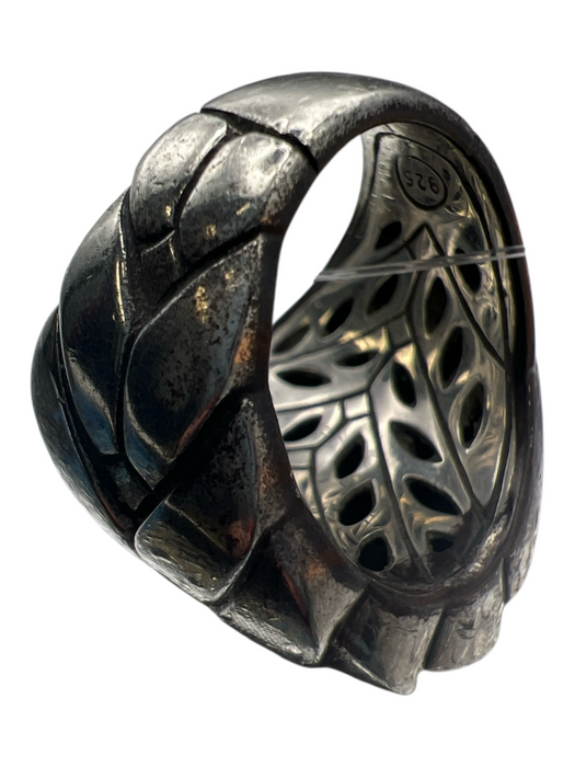 John Hardy Silver 925 16.56 grams Etched Wide Statement Ring Silver