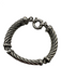 JG Silver Silver & Gold 18K Twisted Cable Clasp closure Bracelet Silver