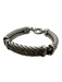 JG Silver Silver & Gold 18K Twisted Cable Clasp closure Bracelet Silver