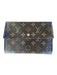 Louis Vuitton Chocolate Brown & Brown Leather Envelope Snap Closure Logo Wallets Chocolate Brown & Brown