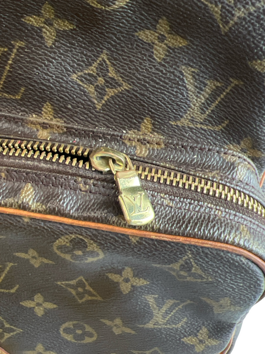 Louis Vuitton Brown & Tan Canvas & Leather Coated Monogram Crossbody Bag Brown & Tan / Small