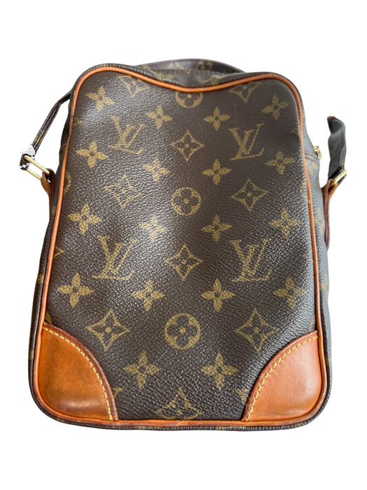 Louis Vuitton Brown & Tan Canvas & Leather Coated Monogram Crossbody Bag Brown & Tan / Small