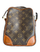 Louis Vuitton Brown & Tan Canvas & Leather Coated Monogram Crossbody Bag Brown & Tan / Small