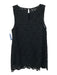 Hill House Size Medium Navy Blue Polyester Sleeveless Floral Eyelet Dress Navy Blue / Medium