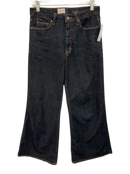 Pilcro Size 28 Dark Wash Cotton Denim High Rise Flare Pockets Jeans Dark Wash / 28