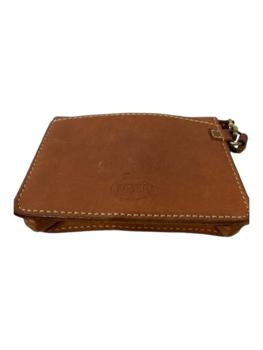 Fossil Brown Leather Solid Pouch Men's Accessories