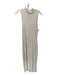 Beyond Yoga Size M Cream Mock Neck Ribbed Side Slits Maxi Dress Cream / M