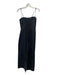 Reformation Size 2 Black Linen Spaghetti Strap Smocked Back Back Zip Jumpsuit Black / 2