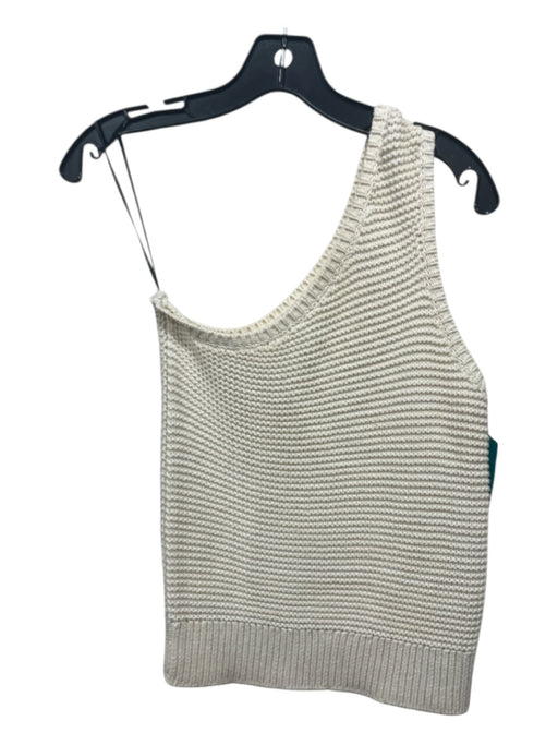 Apiece Apart Size XS Cream Cotton & cashmere One Shoulder Knit Tank Top Cream / XS