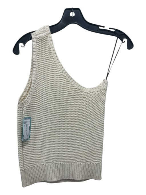 Apiece Apart Size XS Cream Cotton & cashmere One Shoulder Knit Tank Top Cream / XS
