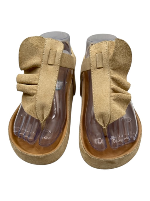 Isabel Marant Shoe Size 36 Tan Suede Snap Closure Thong Ankle Sandals Tan / 36