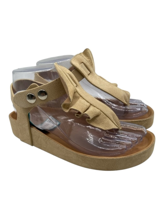 Isabel Marant Shoe Size 36 Tan Suede Snap Closure Thong Ankle Sandals Tan / 36