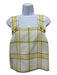 Veronica Beard Size XS White & yellow Viscose Plaid Crop Square Neck Top White & yellow / XS