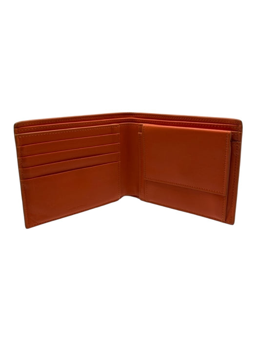 Celine AS IS Orange Leather Solid Bi Fold Men's Wallet