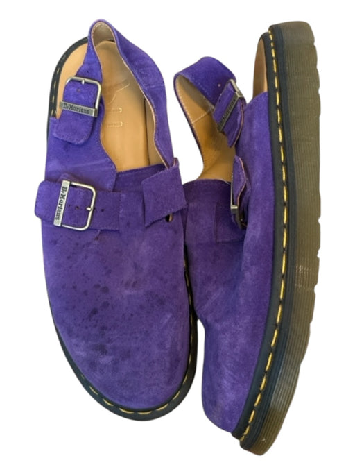 Dr Martens Shoe Size 10 Purple Suede Ankle strap Buckle Men's Clogs 10