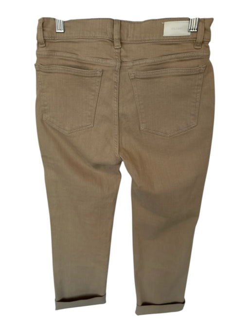 DL1961 Size 27 Tan Cotton Blend High Waist Straight Leg Cuffed Jeans Tan / 27