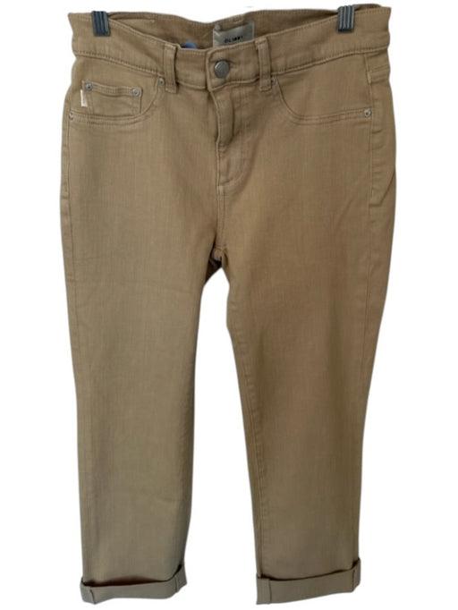 DL1961 Size 27 Tan Cotton Blend High Waist Straight Leg Cuffed Jeans Tan / 27