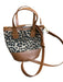 Boden Brown & Black Canvas & Leather Top Handle Animal Print Bucket Bag Brown & Black / S