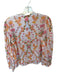 Beyond by Vera Size L Orange & Pink Cotton Long Sleeve Botanical Button Down Top Orange & Pink / L