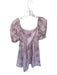 Loveshackfancy Size 2 Purple & Yellow Polyester Short Balloon Sleeve Dress Purple & Yellow / 2