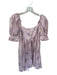 Loveshackfancy Size 2 Purple & Yellow Polyester Short Balloon Sleeve Dress Purple & Yellow / 2