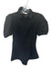 Hyacinth House Size S Black Cotton Blend Short Balloon Sleeve Collar Dress Black / S
