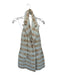 Elliatt Size M Blue & Bronze Polyester Halter Neck Tweed Metallic Thread Dress Blue & Bronze / M