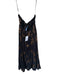 Free People Size XS Black & Bronze Cotton Strapless Flowers Metallic Dress Black & Bronze / XS