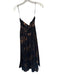 Free People Size XS Black & Bronze Cotton Strapless Flowers Metallic Dress Black & Bronze / XS