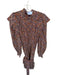 Ulla Johnson Size 0 Maroon & Orange Silk Mock Neck Paisley Long Sleeve Dress Maroon & Orange / 0