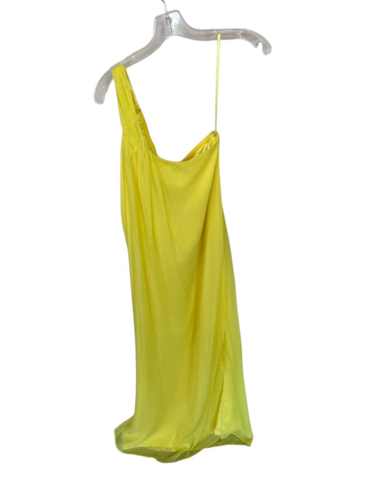 Pomander Place Size S Bright Yellow Polyester One Shoulder Side Zip Lined Dress Bright Yellow / S