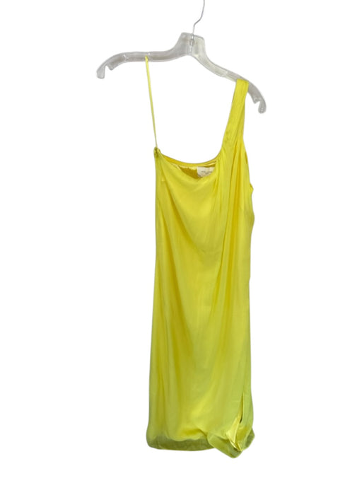 Pomander Place Size S Bright Yellow Polyester One Shoulder Side Zip Lined Dress Bright Yellow / S