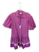 WKND WYFR Size Est S Purple & White Cotton Short Balloon Sleeve Tie Dye Dress Purple & White / Est S