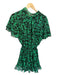 Misa Size S Green & Black Polyester Blend Short Sleeve neck tie Metallic Dress Green & Black / S